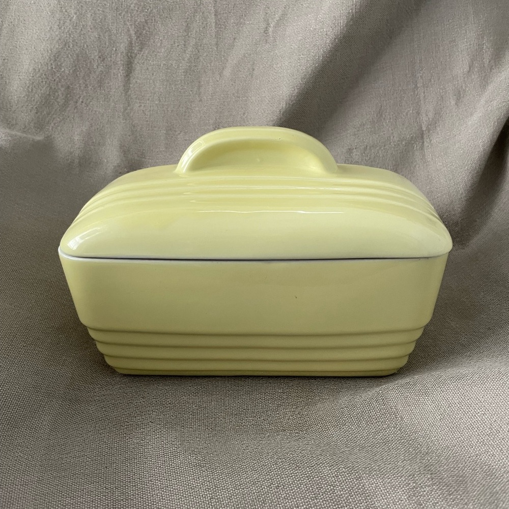 Yellow Ceramic Butter Dish
